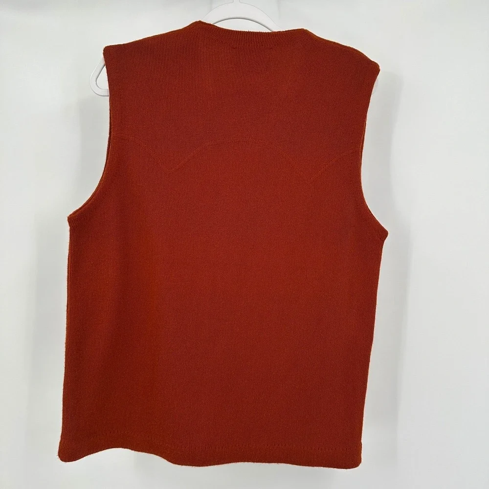 Mens Vintage Western Sweater Vest Size M Southwestern Rockabilly Cowboy‎ Retro